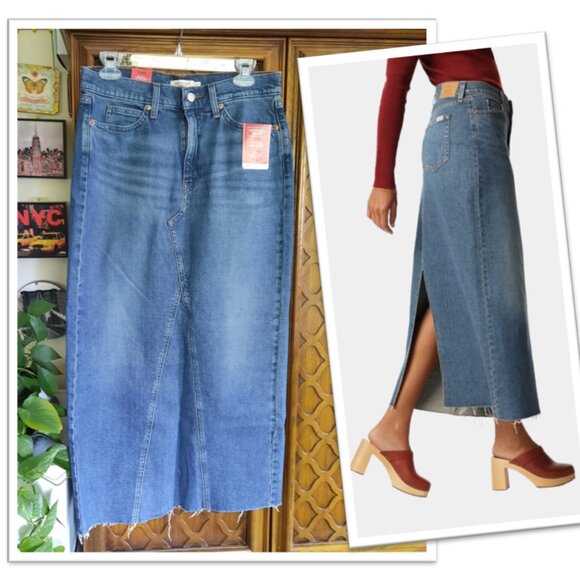 Levi Strauss Signature Women's Maxi Denim Skirt - Size 6/W28, NWT! - Picture 1 of 16